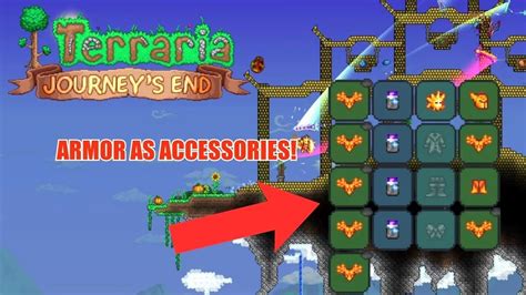 How to get extra accessory slot terraria - Jun 23, 2019. #1. Hello there. With the announcement of Master Mode, I believe that the currently unused 7th accessory slot (yes, there is one) should be able to be utilised in a Master Mode world (much like the 6th accessory slot in Expert Mode). The player should be able to use this feature by obtaining an item from a defeated Master …